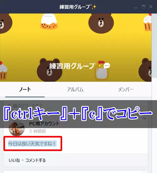 PC版LINEでコピーする｜LINEノートのコピー方法！ノートの印刷方法も解説します