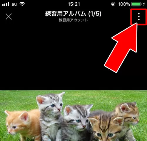 LINEのアルバム写真を削除する方法(個別削除)