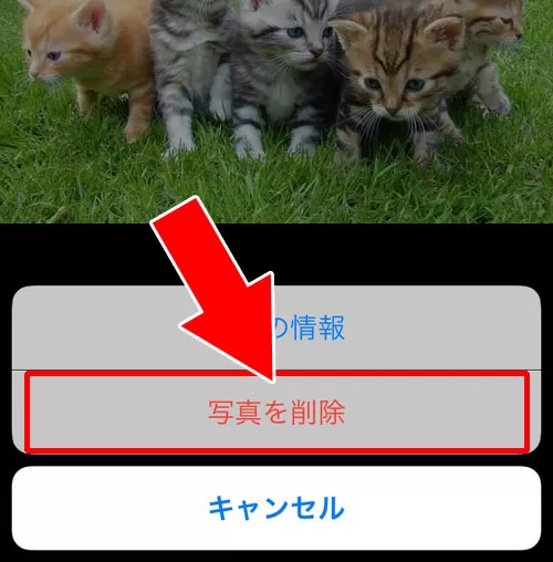 LINEのアルバム写真を削除する方法(個別削除)