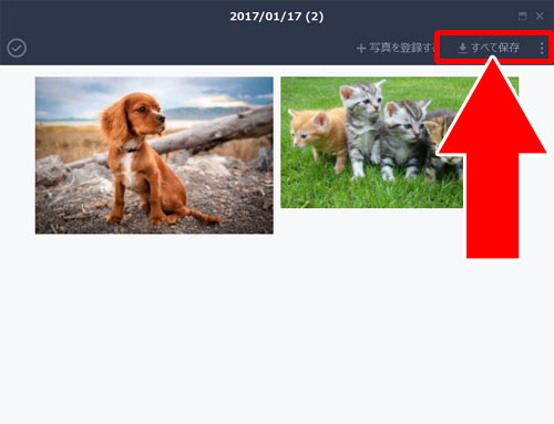 PCでアルバムの写真を一括保存する方法