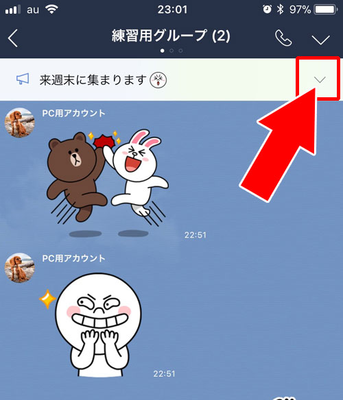 LINEのピン留めしたメッセージにアクセスする方法