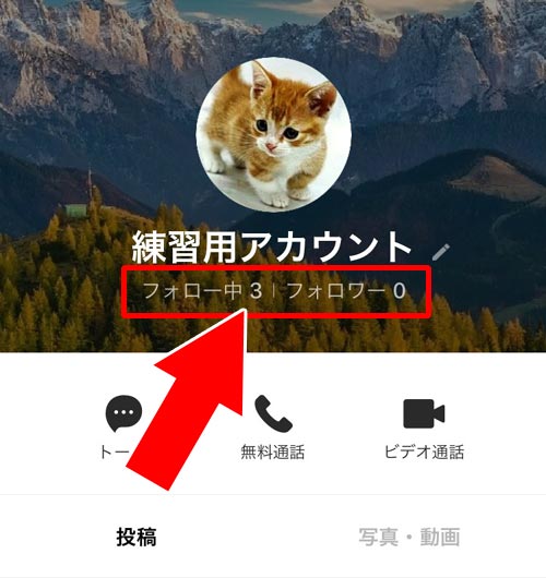フォローリストの公開設定次第で友達のフォロー数も確認できる - プロフィールから確認する|LINEでフォロー数やフォロワー数の確認方法