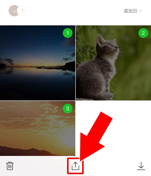 アルバムの写真を一括でまとめて転送する|LINEアルバムの転送方法!写真の一括転送や一括保存もできます