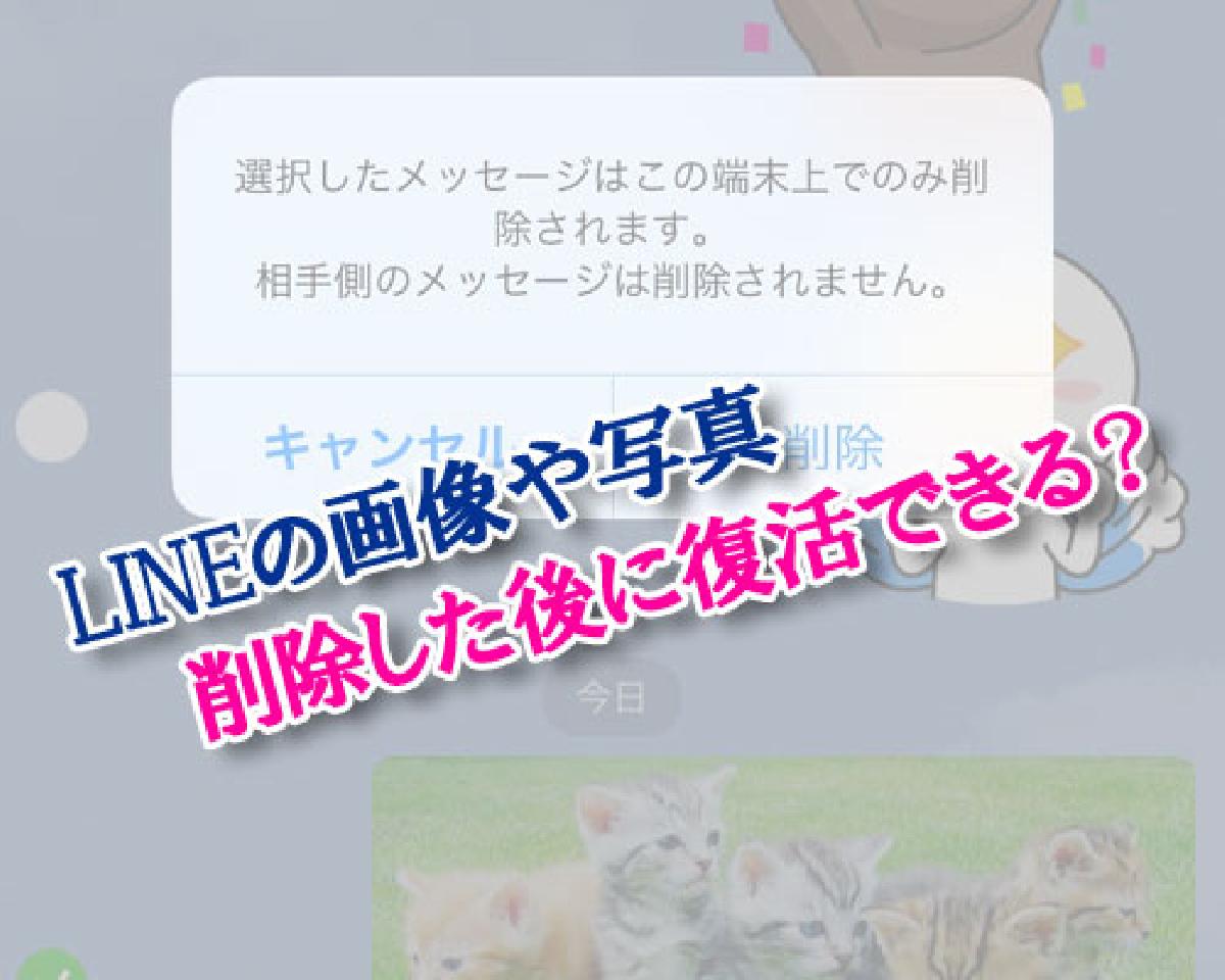 間違え て 消 した 写真 復元 LINEで写真を復元できる?間違えて削除したら送信取消できないので注意しよう|LINEの使い方まとめ総合ガイド
